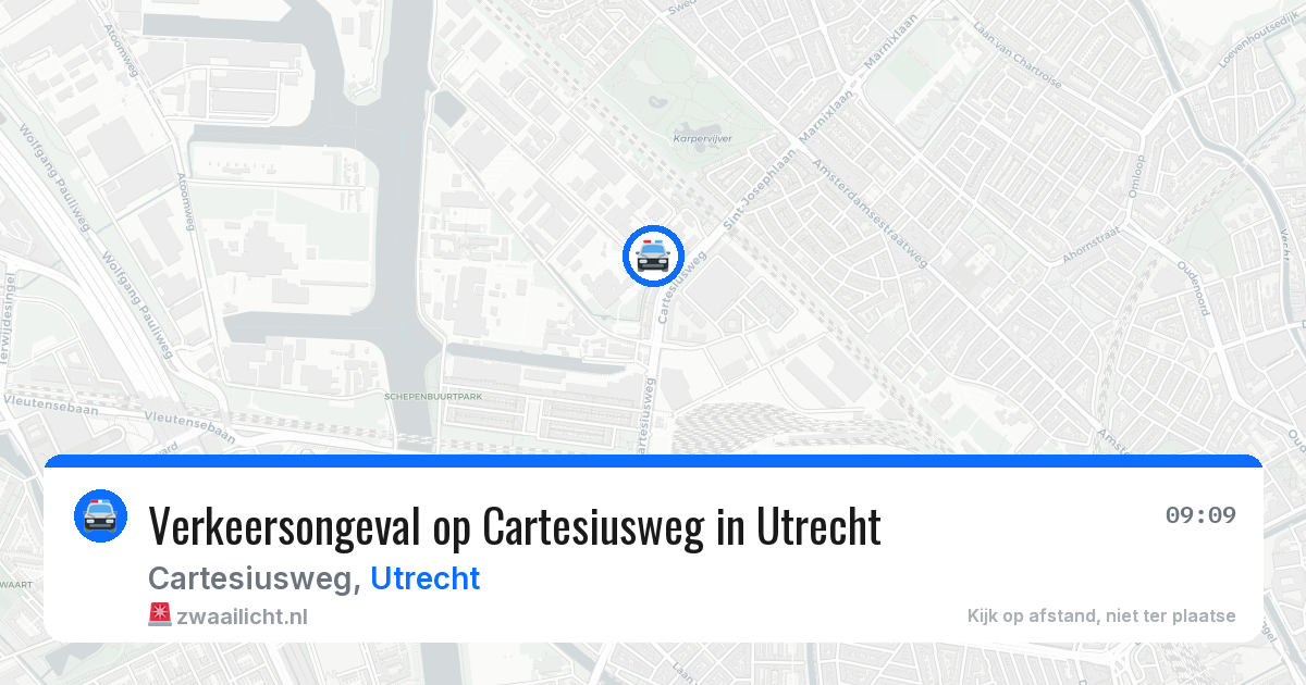 Verkeersongeval op Cartesiusweg in Utrecht — 11 jul 2026