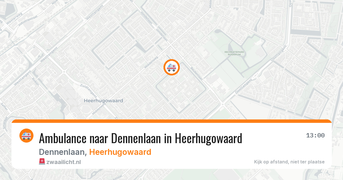 Ambulance naar Dennenlaan in Heerhugowaard — 30 jan 2026
