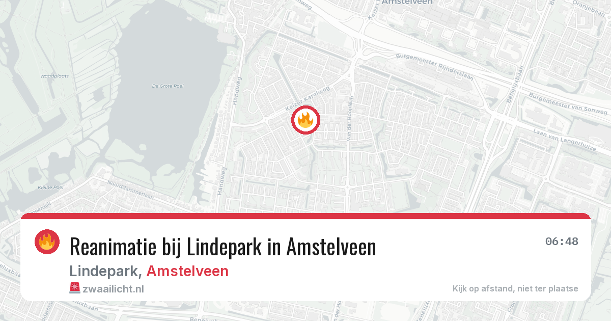 Reanimatie bij Lindepark in Amstelveen — 26 mrt 2026