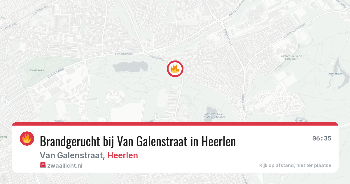 Brandgerucht bij Van Galenstraat in Heerlen — 14 jun 2026