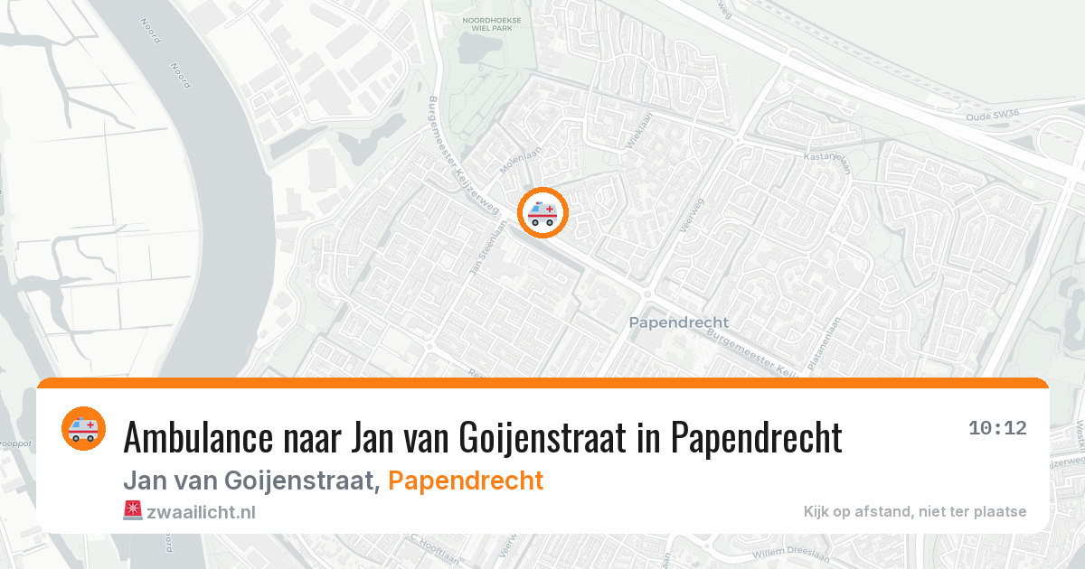 Ambulance naar Jan van Goijenstraat in Papendrecht — 2 apr 2026