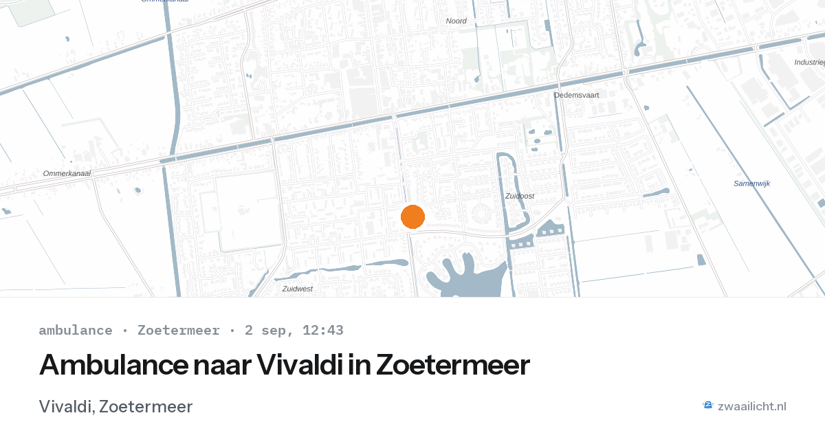 Ambulance naar Vivaldi in Zoetermeer — 2 sep 2026