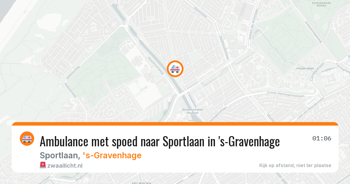 Ambulance met spoed naar Sportlaan in 's-Gravenhage — 4 jul 2026