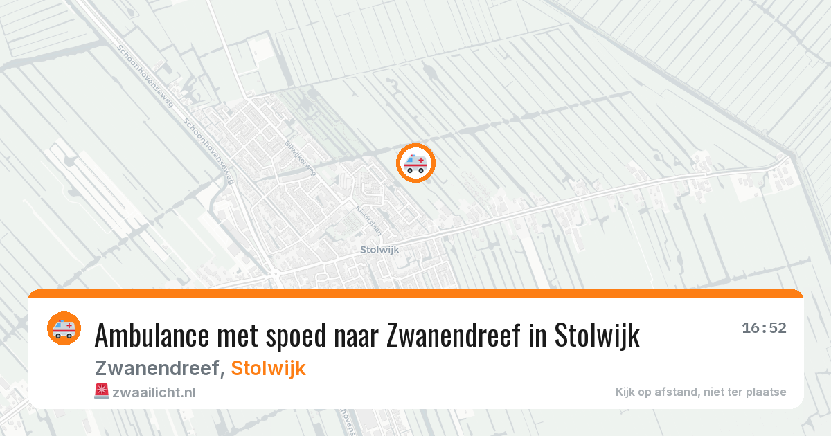 Ambulance met spoed naar Zwanendreef in Stolwijk — 27 jul 2026