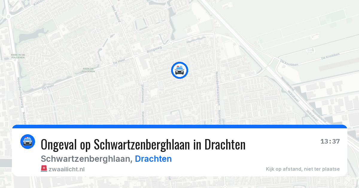 Ongeval op Schwartzenberghlaan in Drachten — 12 aug 2026