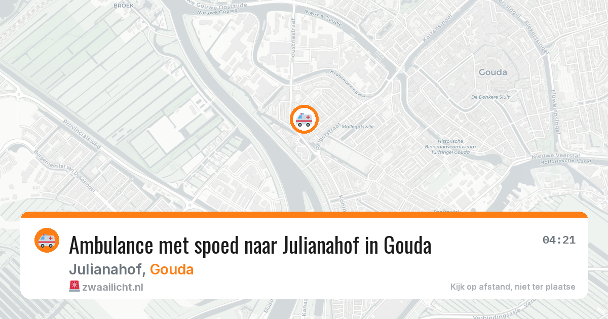 Ambulance met spoed naar Julianahof in Gouda — 14 jun 2026