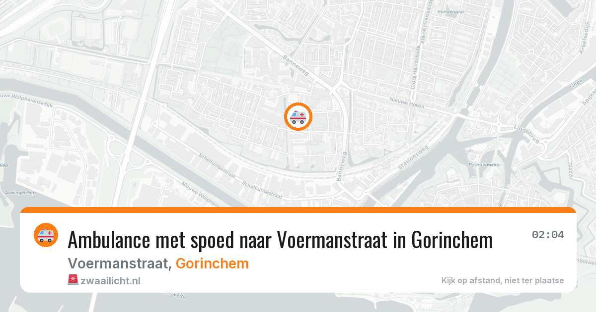 Ambulance met spoed naar Voermanstraat in Gorinchem — 4 aug 2026