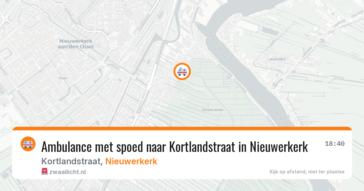 Ambulance met spoed naar Kortlandstraat in Nieuwerkerk — 1 jul 2026