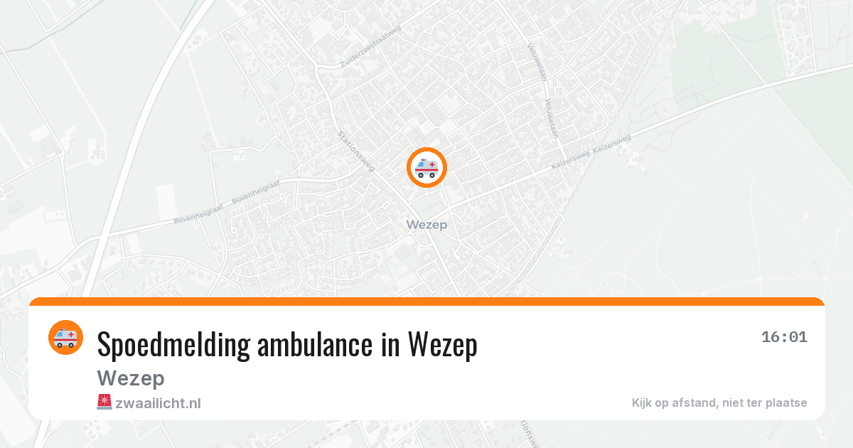Spoedmelding ambulance in Wezep — 26 apr 2026