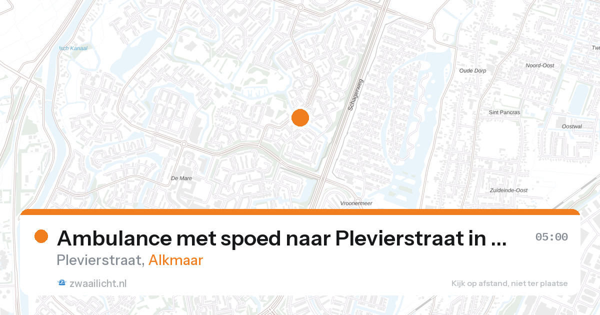 Ambulance met spoed naar Plevierstraat in Alkmaar — 27 aug 2026