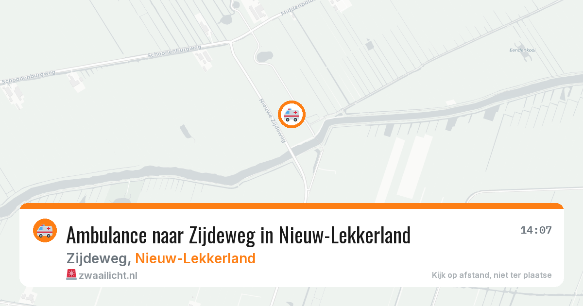 Ambulance naar Zijdeweg in Nieuw-Lekkerland — 4 aug 2026