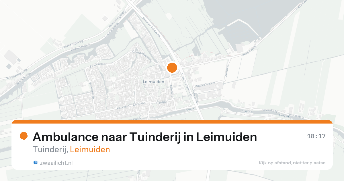 Ambulance naar Tuinderij in Leimuiden — 19 aug 2026