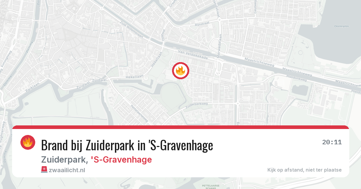 Brand bij Zuiderpark in 'S-Gravenhage — 12 aug 2026
