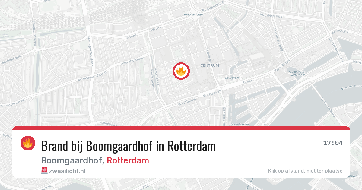 Brand bij Boomgaardhof in Rotterdam — 18 mrt 2026