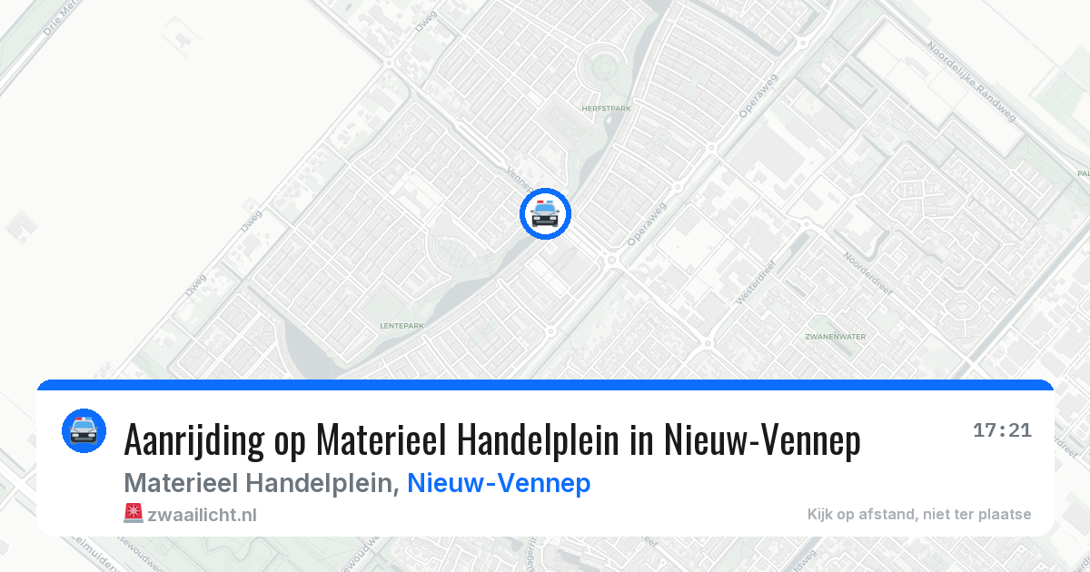 Aanrijding op Materieel Handelplein in Nieuw-Vennep — 3 aug 2026