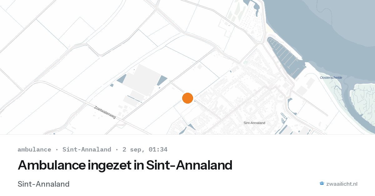Ambulance ingezet in Sint-Annaland — 1 sep 2026