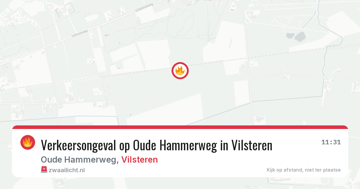 Verkeersongeval op Oude Hammerweg in Vilsteren — 11 mei 2026