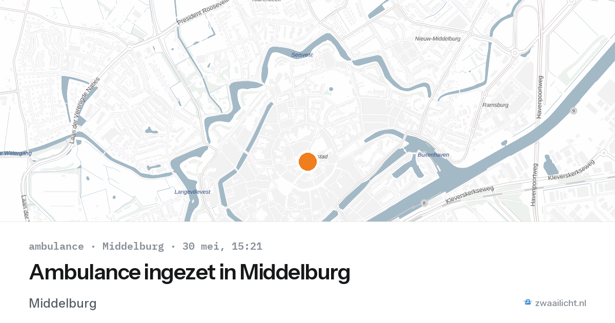 Ambulance ingezet in Middelburg — 30 mei 2026