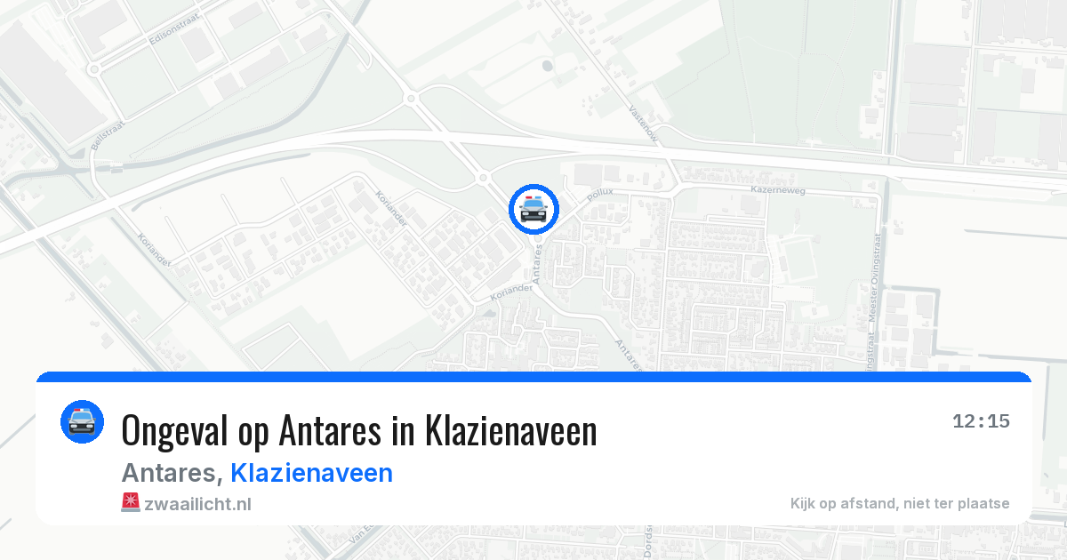 Ongeval op Antares in Klazienaveen — 17 jan 2026