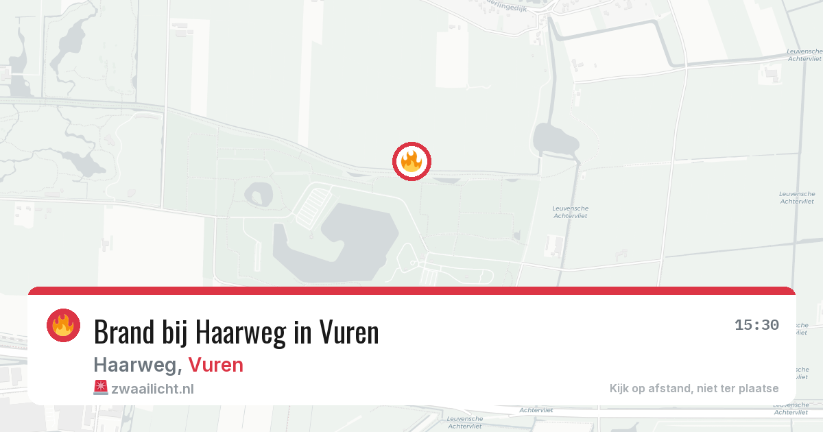 Brand bij Haarweg in Vuren — 10 aug 2026