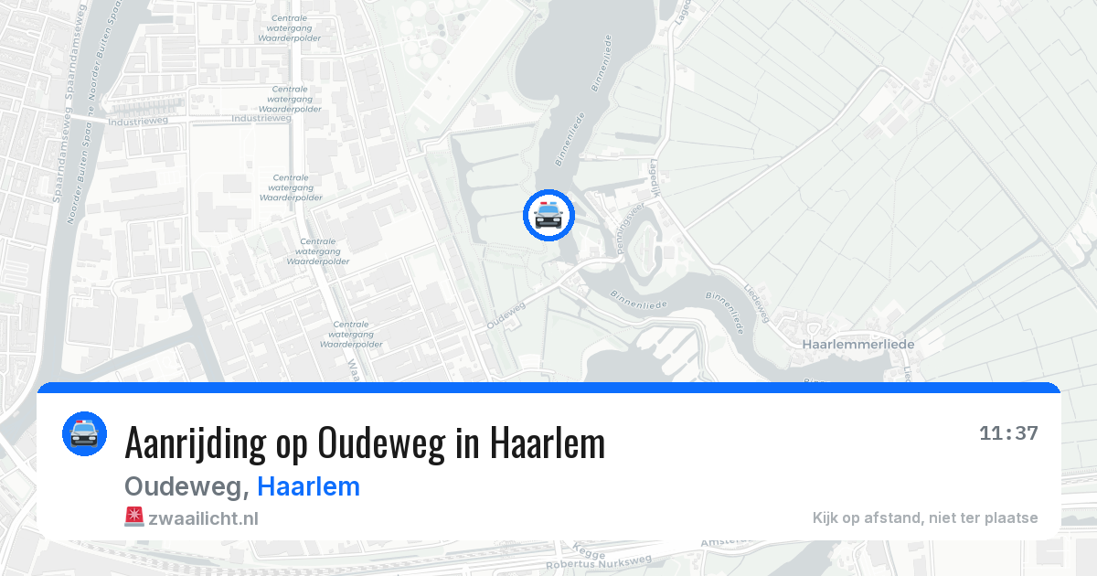 Aanrijding op Oudeweg in Haarlem — 7 aug 2026