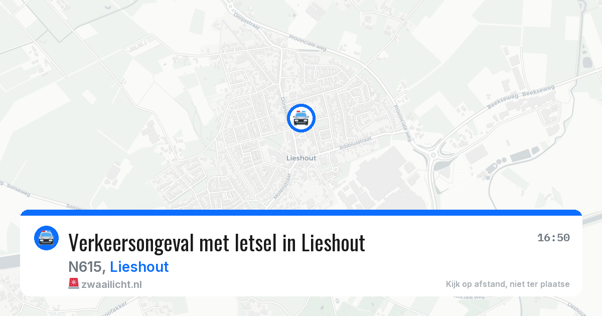 Verkeersongeval met letsel in Lieshout — 3 jun 2026