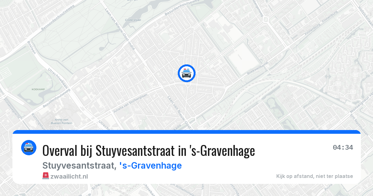 Overval bij Stuyvesantstraat in 's-Gravenhage — 18 apr 2026