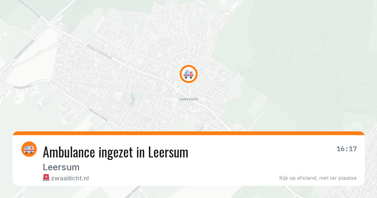 Ambulance ingezet in Leersum — 24 mei 2026