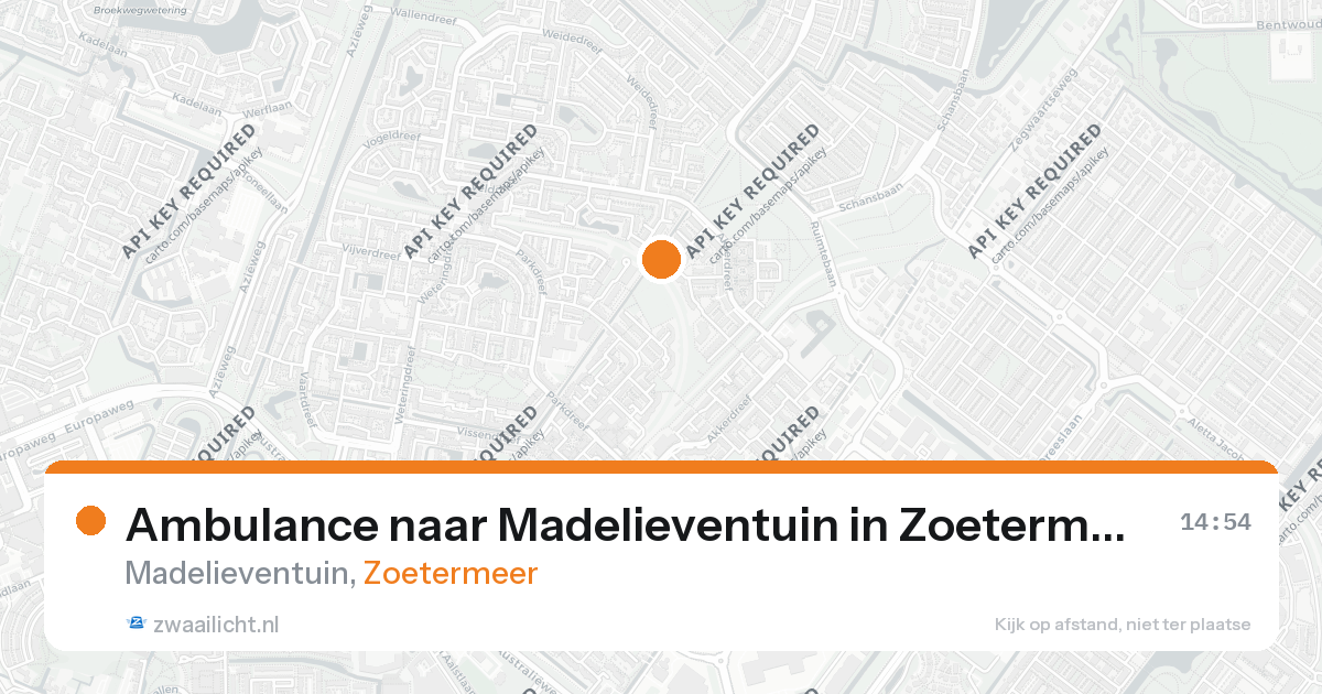 Ambulance naar Madelieventuin in Zoetermeer — 26 aug 2026