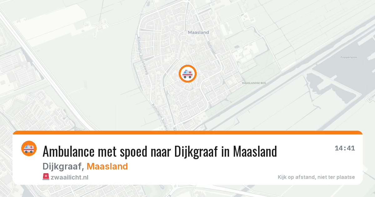 Ambulance met spoed naar Dijkgraaf in Maasland — 2 mei 2026