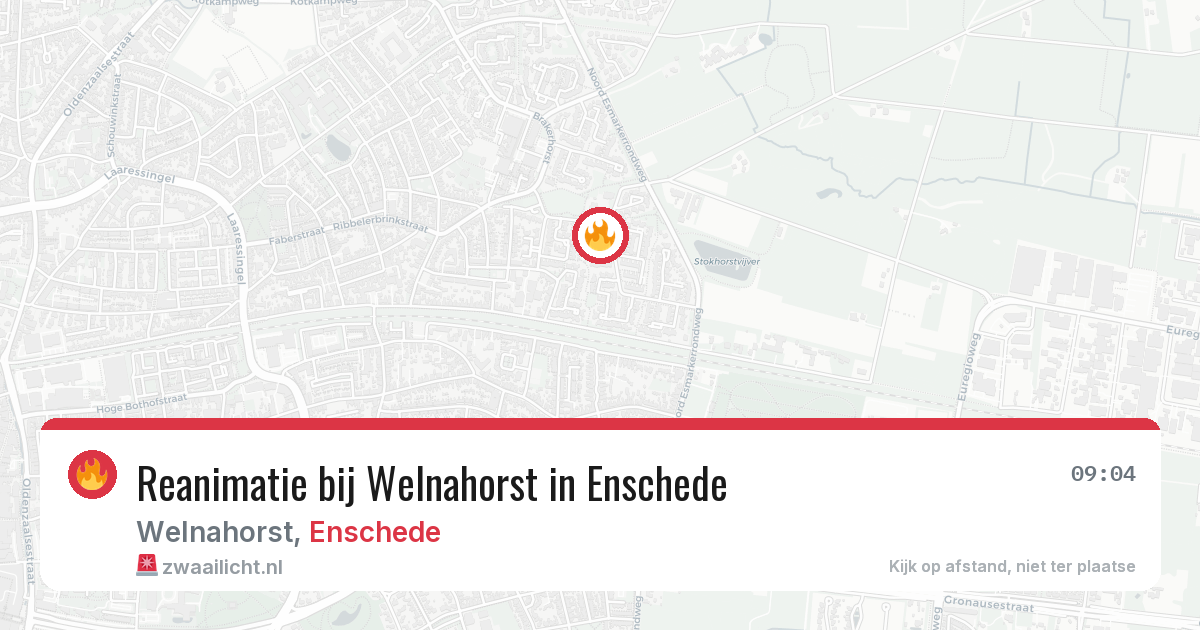 Reanimatie bij Welnahorst in Enschede — 5 jul 2026