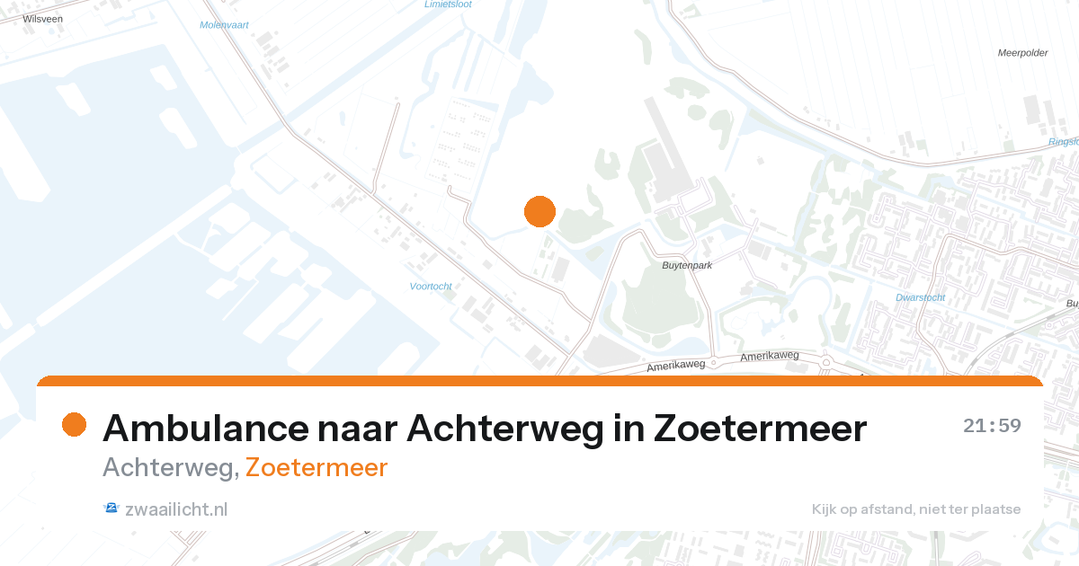 Ambulance naar Achterweg in Zoetermeer — 26 aug 2026