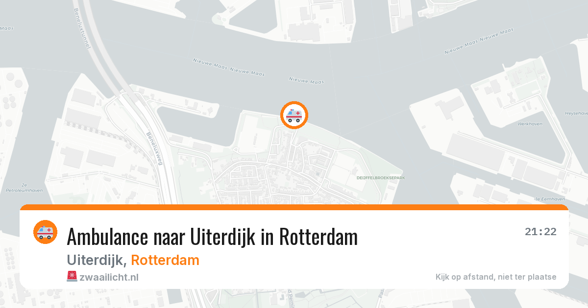Ambulance naar Uiterdijk in Rotterdam — 1 aug 2026
