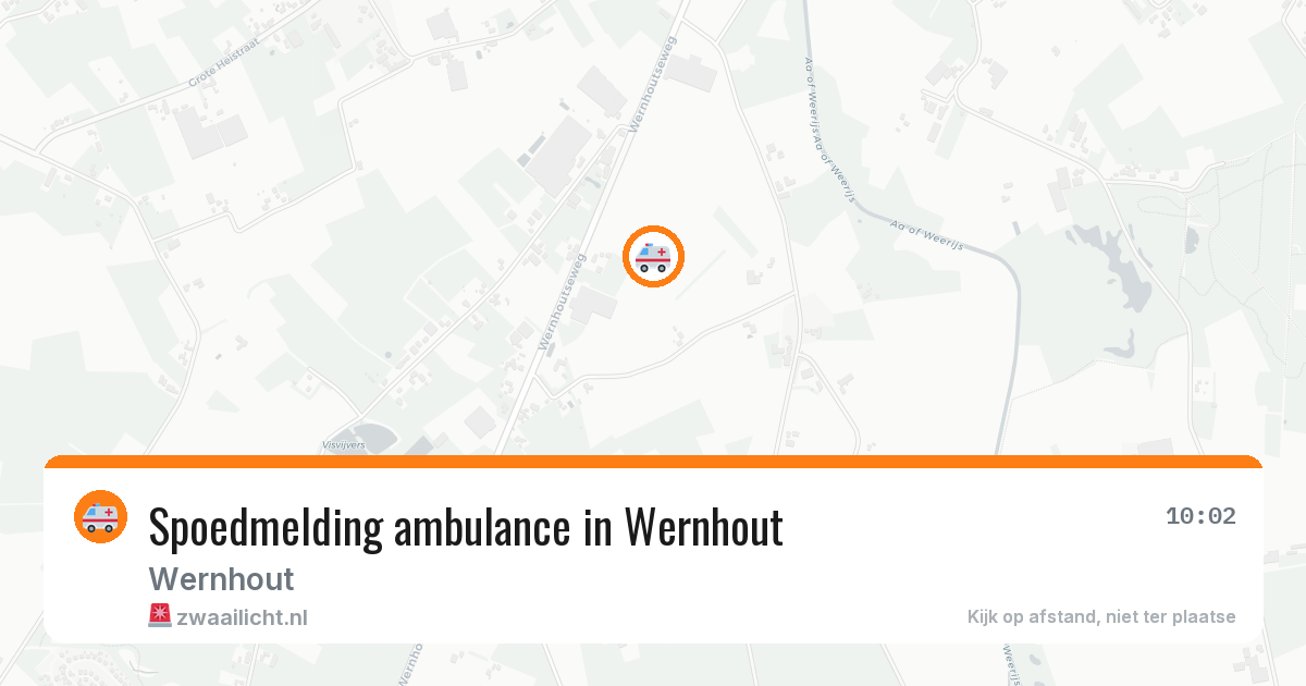 Spoedmelding ambulance in Wernhout — 11 aug 2026