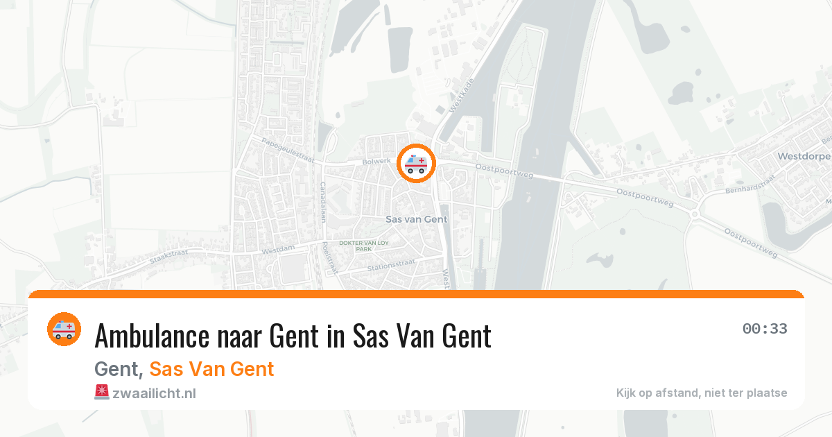 Ambulance naar Gent in Sas Van Gent — 22 mei 2026