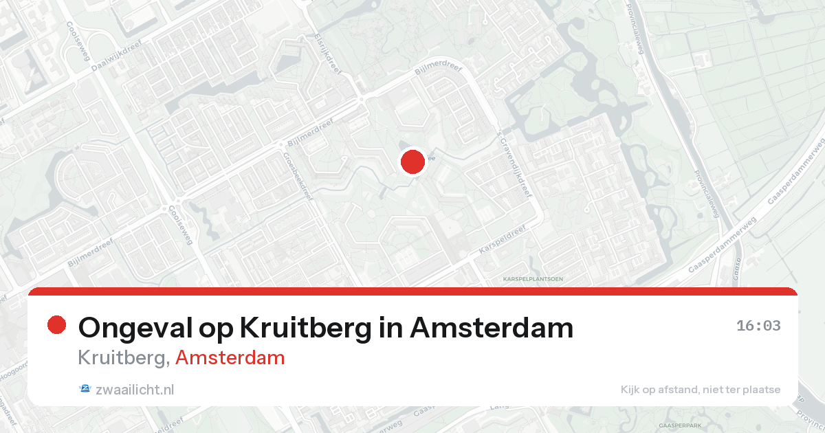 Ongeval op Kruitberg in Amsterdam — 24 aug 2026