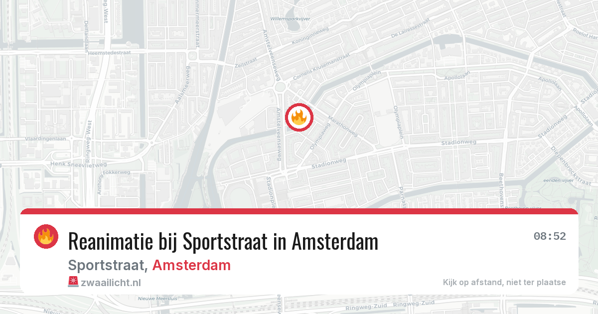 Reanimatie bij Sportstraat in Amsterdam — 5 jul 2026
