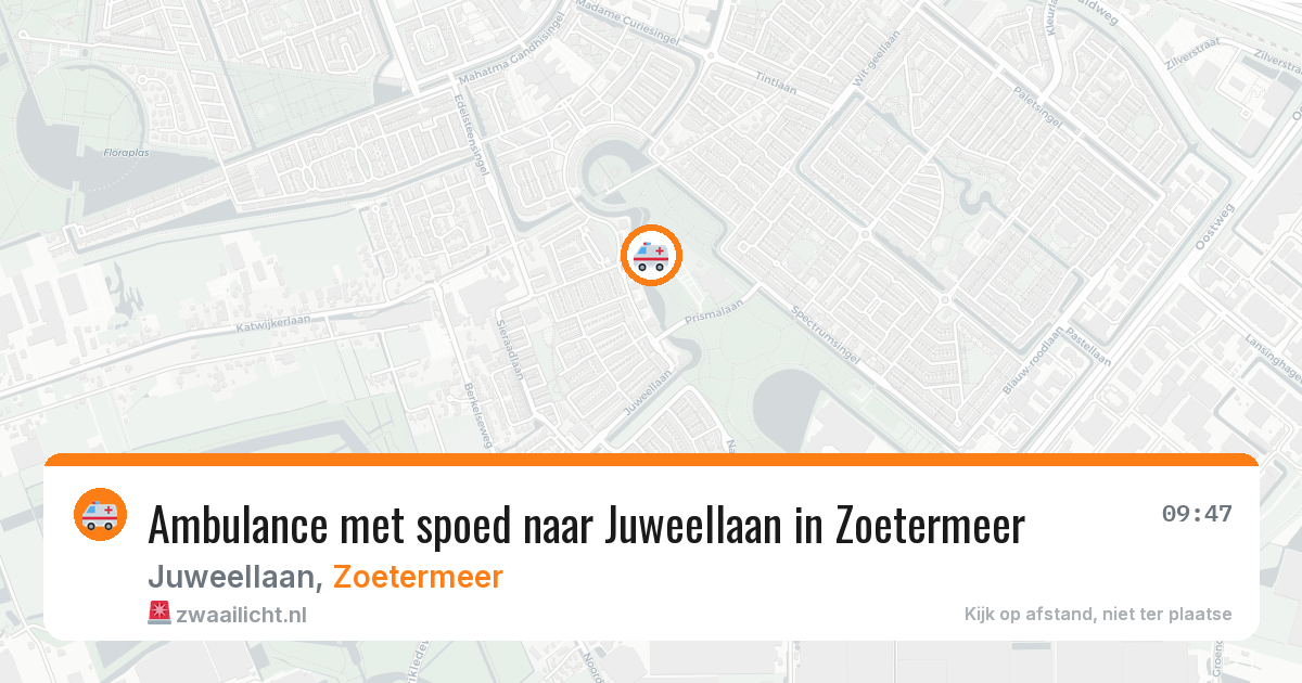 Ambulance met spoed naar Juweellaan in Zoetermeer — 2 apr 2026