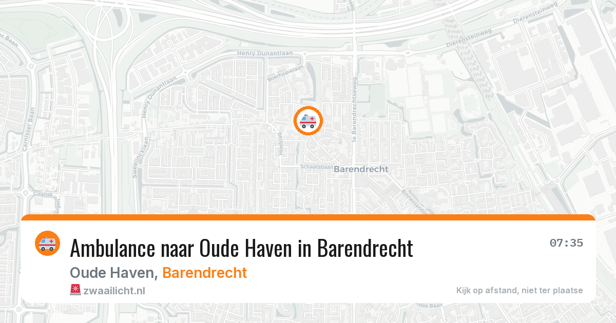 Ambulance naar Oude Haven in Barendrecht — 14 aug 2026