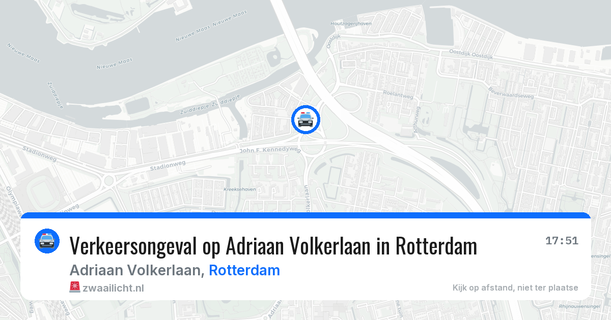 Verkeersongeval op Adriaan Volkerlaan in Rotterdam — 18 jul 2026