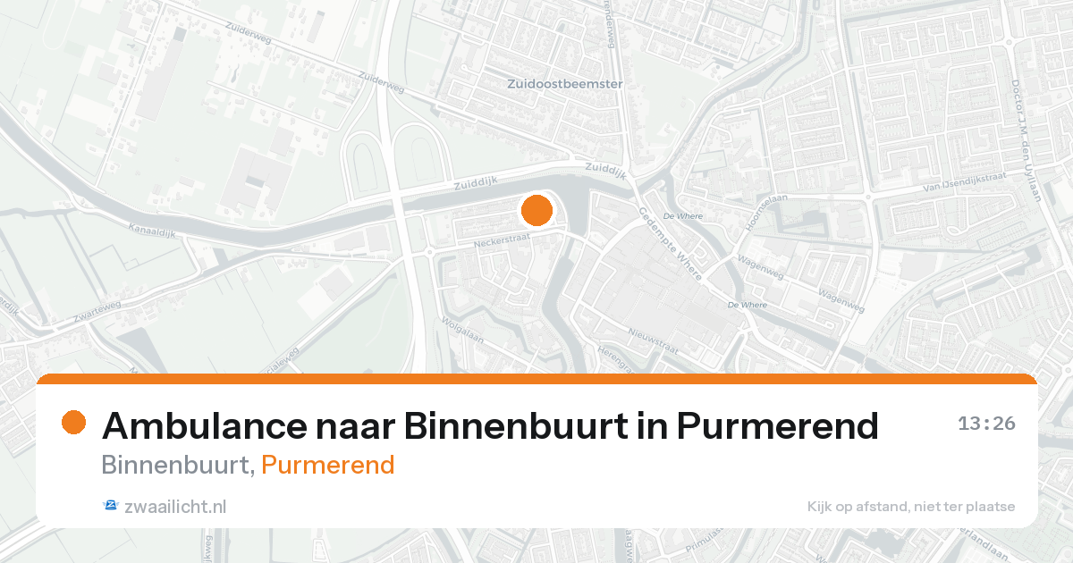Ambulance naar Binnenbuurt in Purmerend — 23 mei 2026