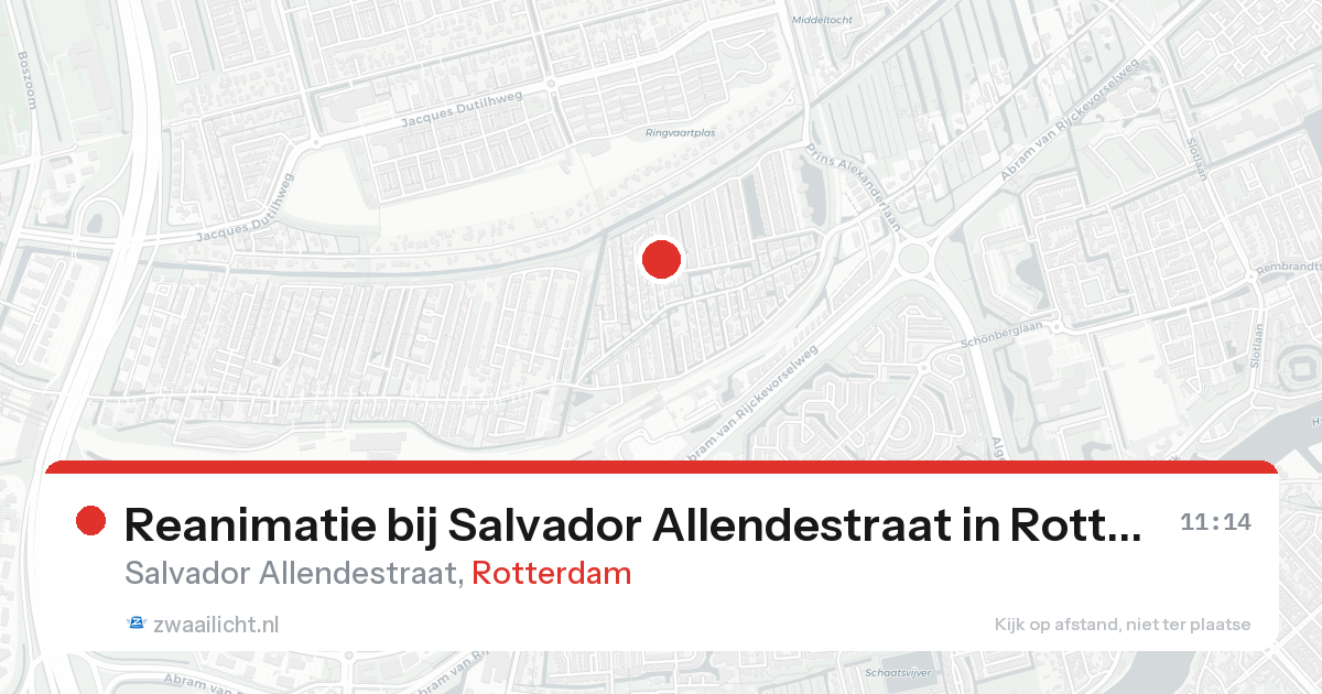 Reanimatie bij Salvador Allendestraat in Rotterdam — 22 aug 2026