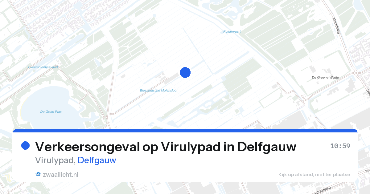 Verkeersongeval op Virulypad in Delfgauw — 27 aug 2026