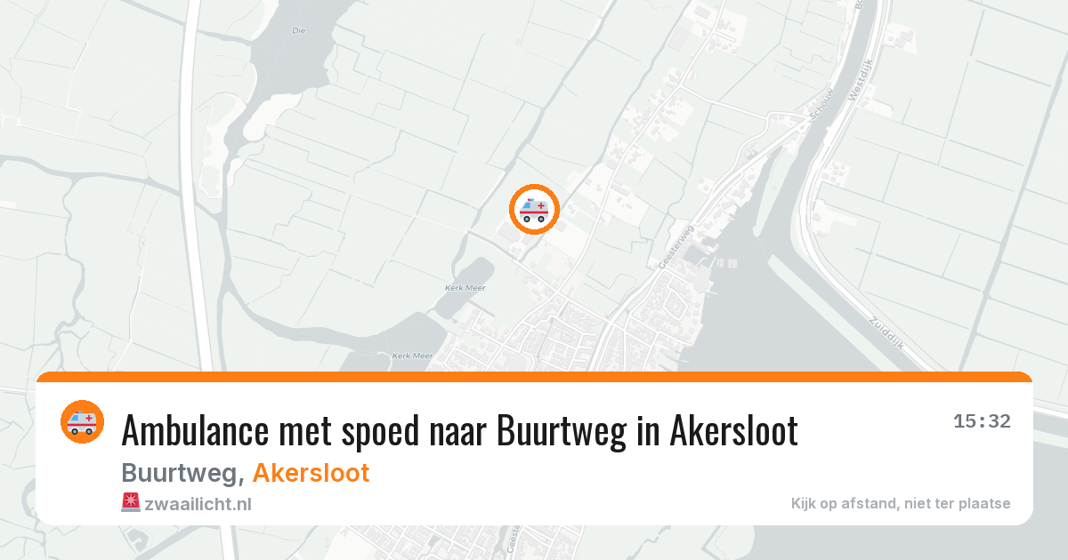 Ambulance met spoed naar Buurtweg in Akersloot — 14 apr 2026