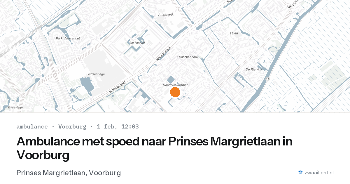 Ambulance met spoed naar Prinses Margrietlaan in Voorburg — 1 feb 2026