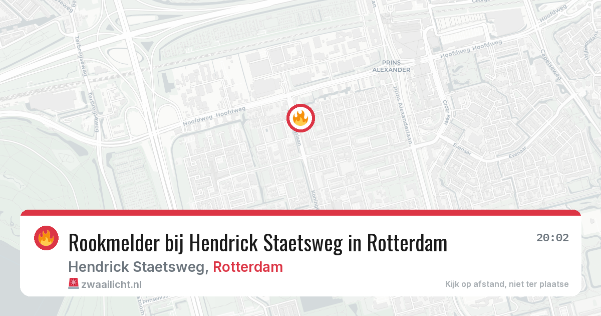 Rookmelder bij Hendrick Staetsweg in Rotterdam — 9 jul 2026