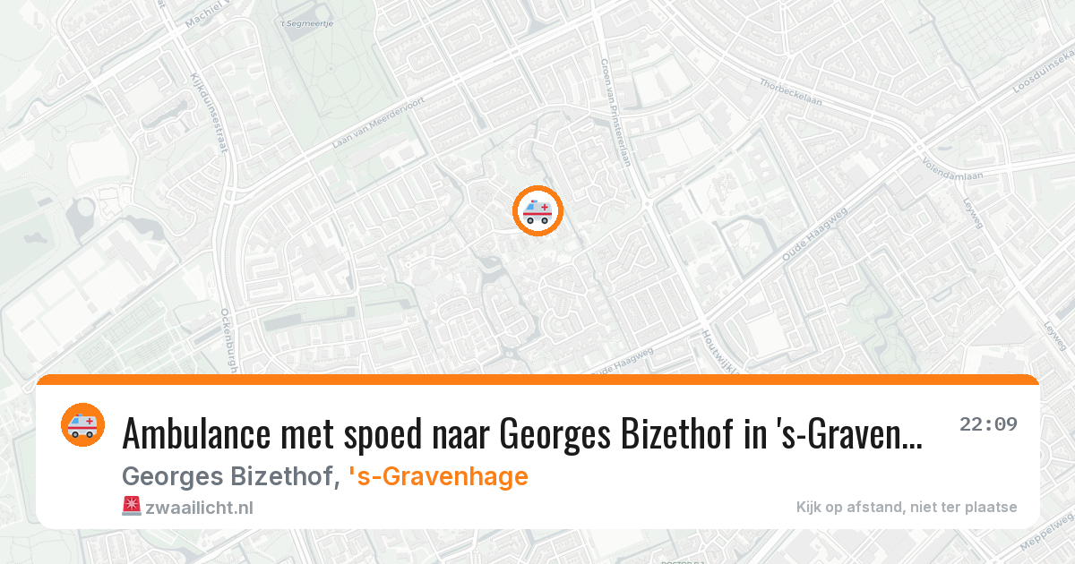 Ambulance met spoed naar Georges Bizethof in 's-Gravenhage — 8 mrt 2026