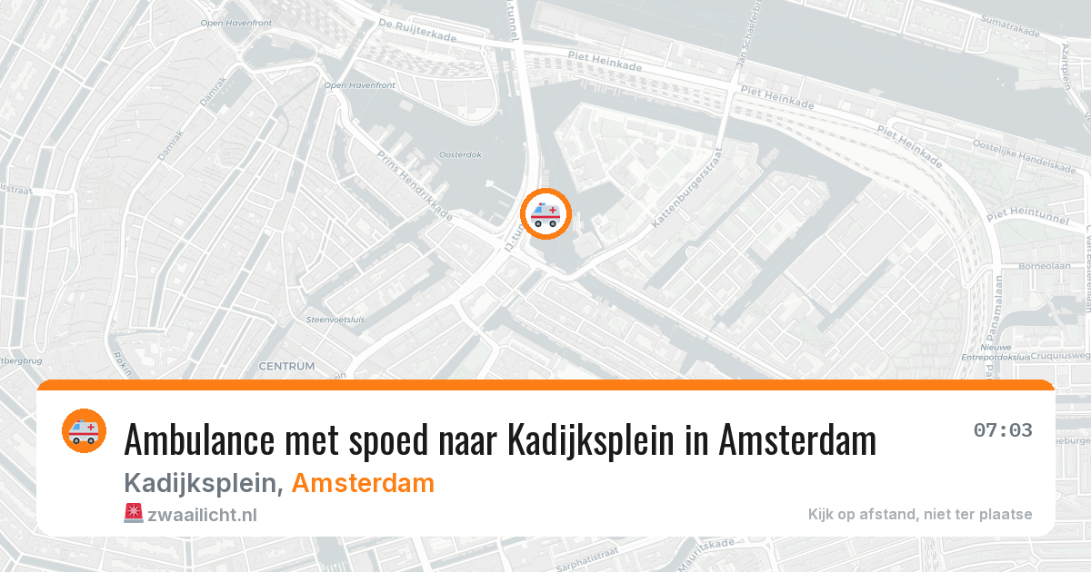 Ambulance met spoed naar Kadijksplein in Amsterdam — 13 mrt 2026