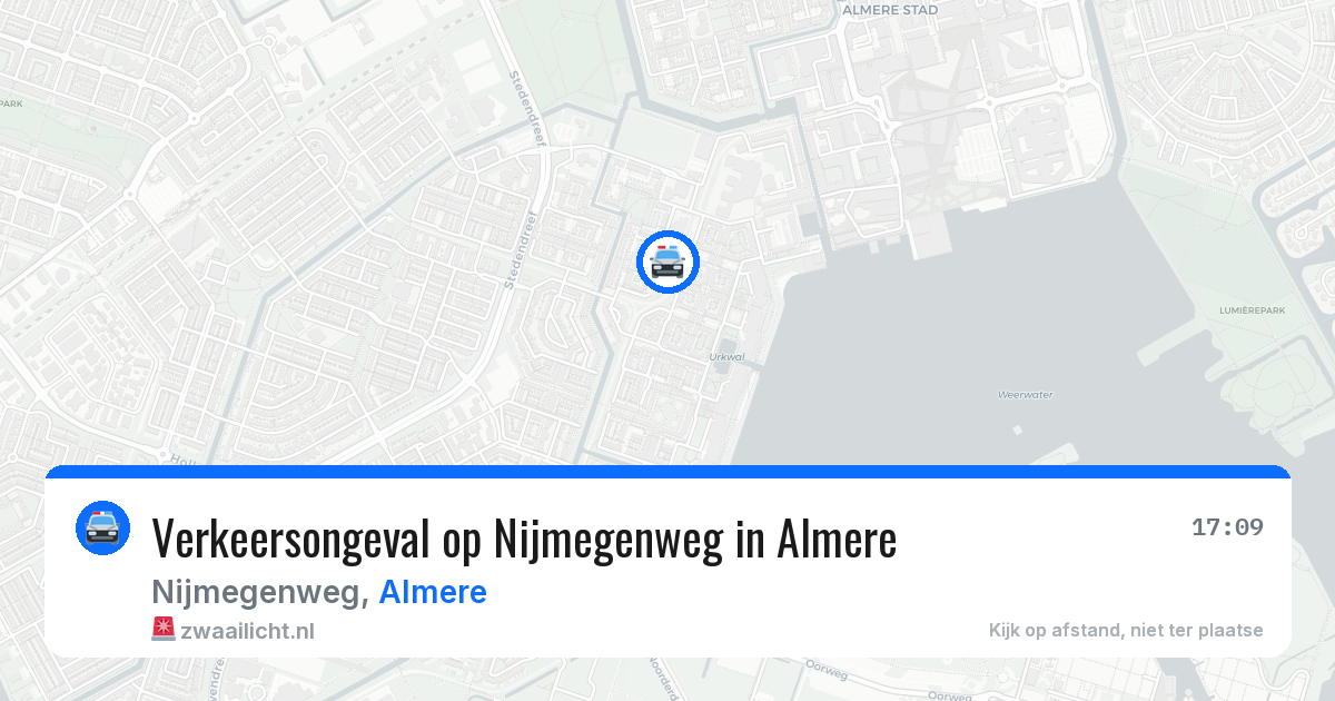 Verkeersongeval op Nijmegenweg in Almere — 26 mei 2026