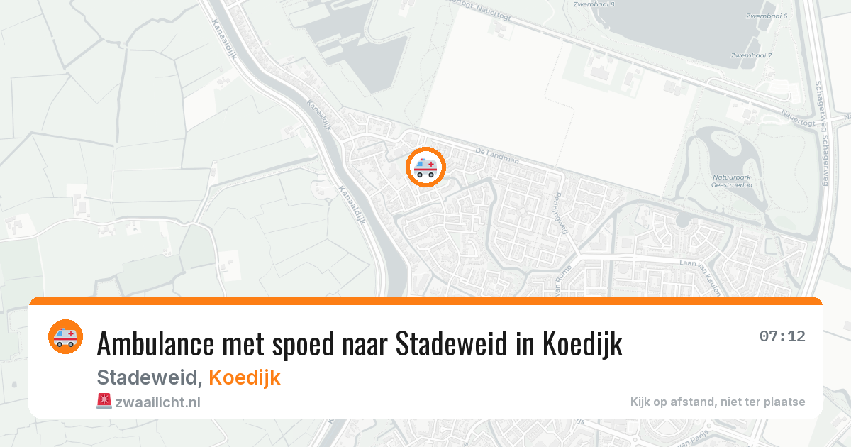 Ambulance met spoed naar Stadeweid in Koedijk — 4 mei 2026